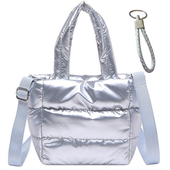 Quilted Metallic Lhtweht Phone Crossbody Purse, Puffer Small Tote Bag >:( - Picture 1 of 9